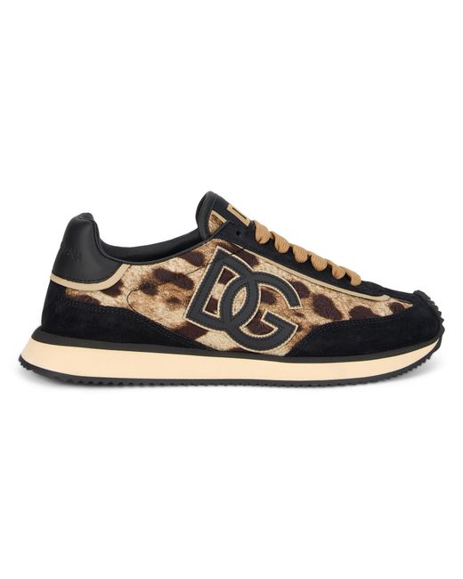 Dolce & Gabbana Black Sneakers Cotton Trainers