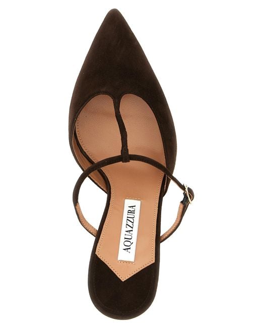 Aquazzura Brown Suede Pumps