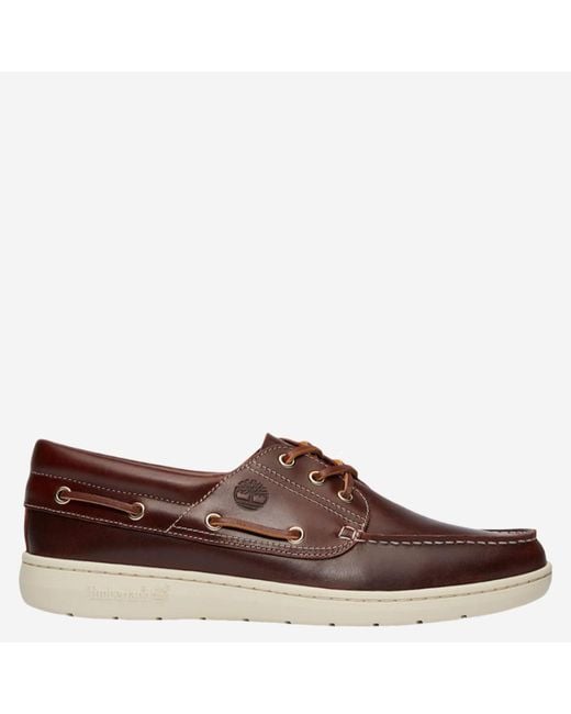 Timberland Brown Loafers Classic Boat Leather for men