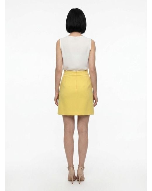 Dolce & Gabbana White Wool Mini Skirt