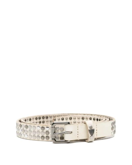 HTC White 3.000 Studs Color Belt Leather for men