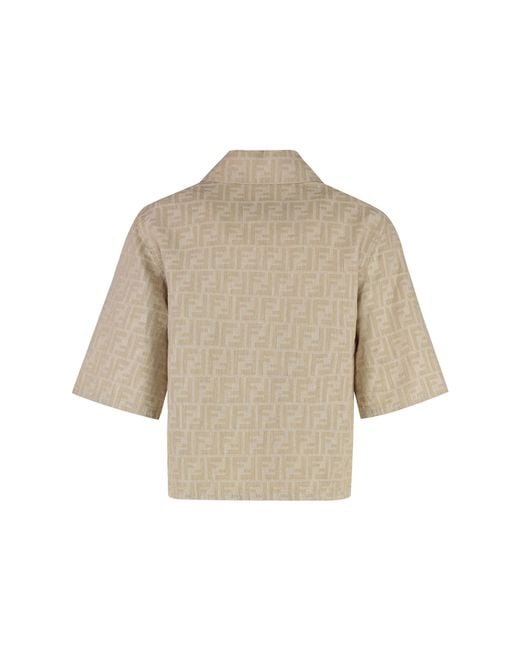 Fendi Natural Jacket Cotton-Linen