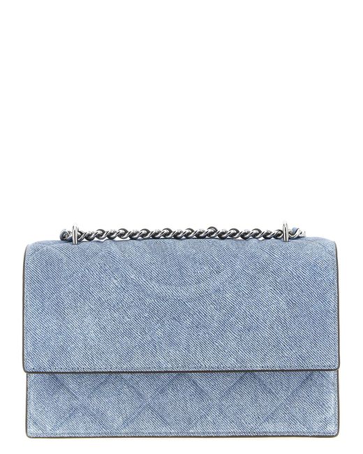 Tory Burch Blue 'Fleming Convertibile' Small Shoulder Bag