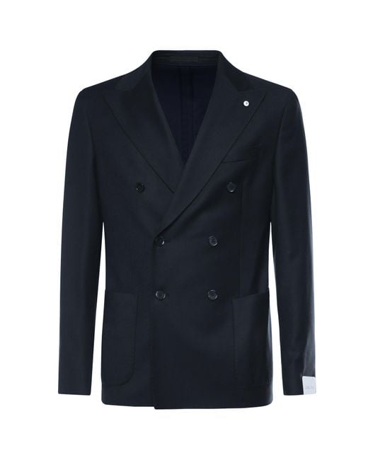 Lubiam Blue Jackets Virgin Wool for men