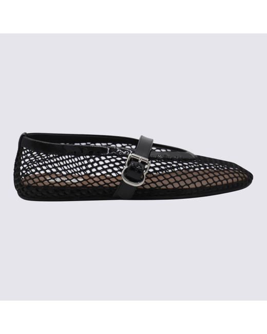 Alaïa Black Leather Flats