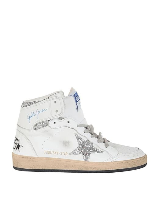 Golden Goose Sky Star Nappa Upper With Serigraph Glitter Star And Ankle ...