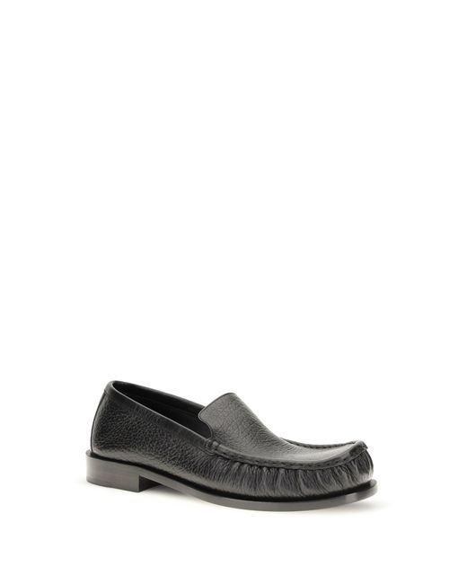 Dries Van Noten Black Leather Loafers for men