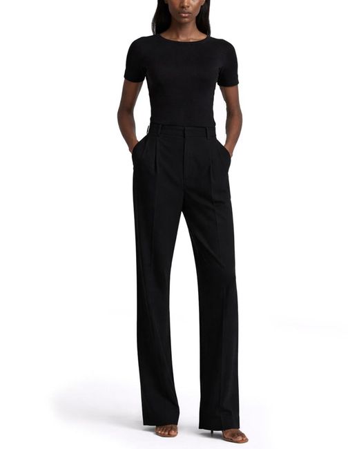 Theory Black Merino Wool Slim Fit T-Shirt Jumpers