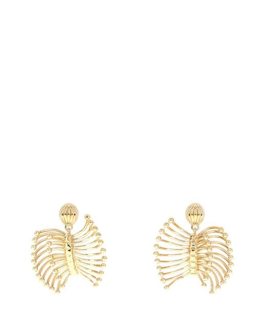Miu Miu Metallic Gold Metal Earrings