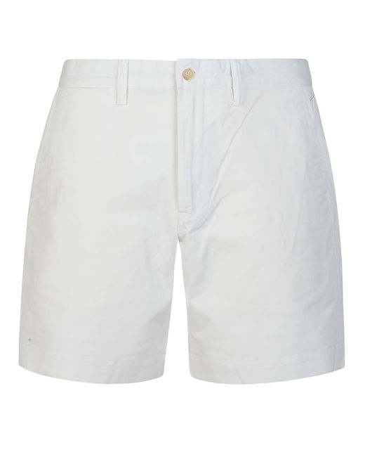 Polo Ralph Lauren White Flat Front Short for men