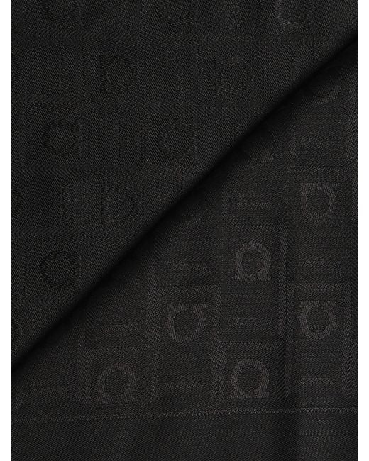 Ferragamo Black Gancini Stole