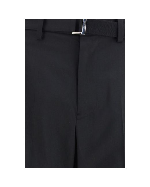Sacai Blue Polyester Casual Pants for men