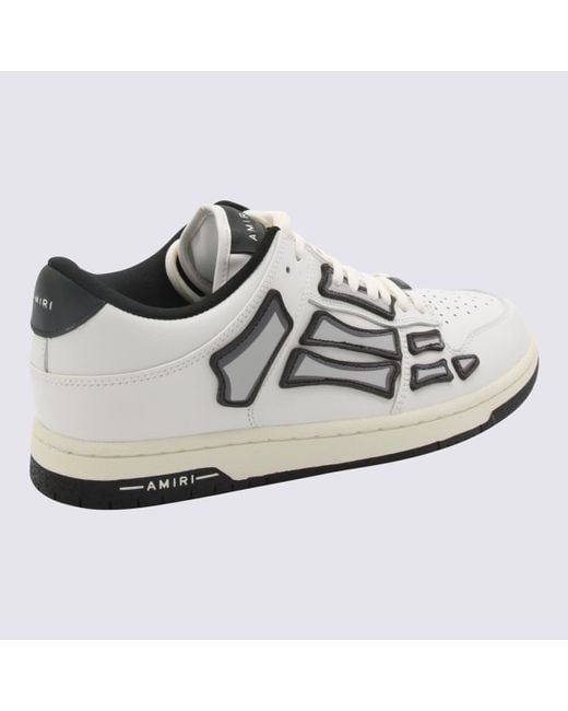 Amiri White And Leather Skel Sneakers for men