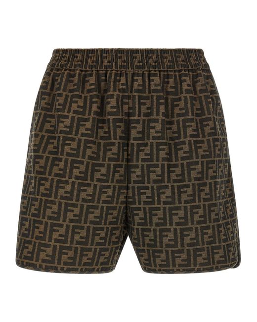 Fendi Gray 'Ff' Shorts