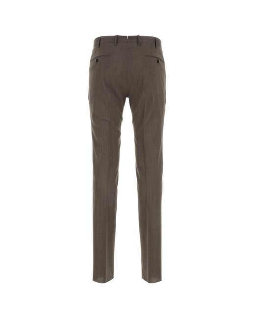 PT01 Gray Dove Stretch Wool Pant for men