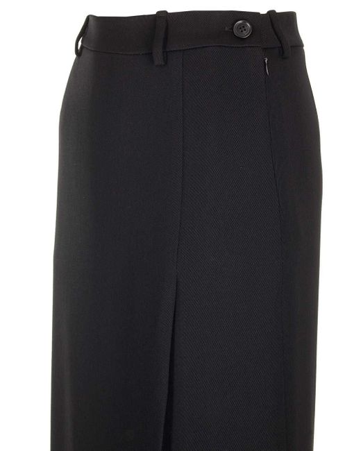 Balenciaga Black Tailored Long Skirt
