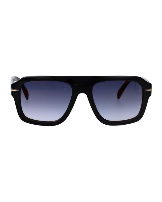 David Beckham Blue Havana Acetate Sunglasses for men