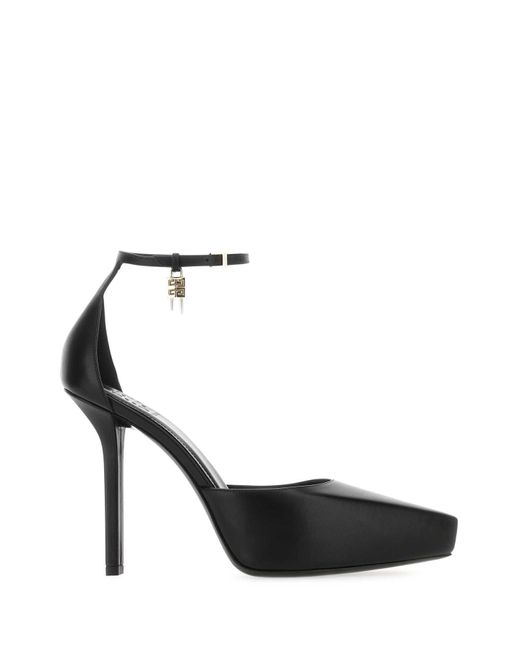 Givenchy Black Leather G-Lock Pumps
