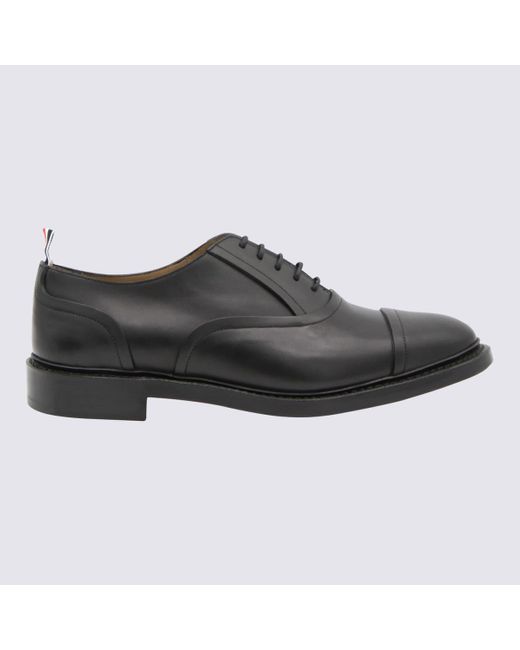 Thom Browne Black Leather Lace Up Shoes for men
