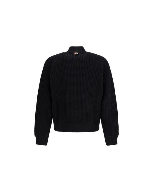 Thom Browne Black Wool Oves Aries Bomber for men