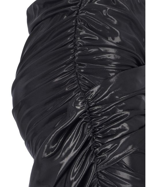 MARINE SERRE Black Asymmetric Midi Skirt