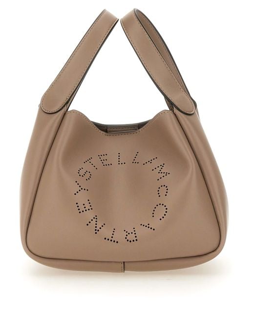 Stella McCartney Natural Shoulder Bag With Logo