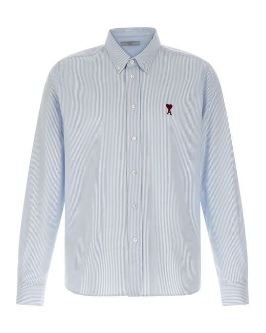 AMI Blue Cotton Blouse for men