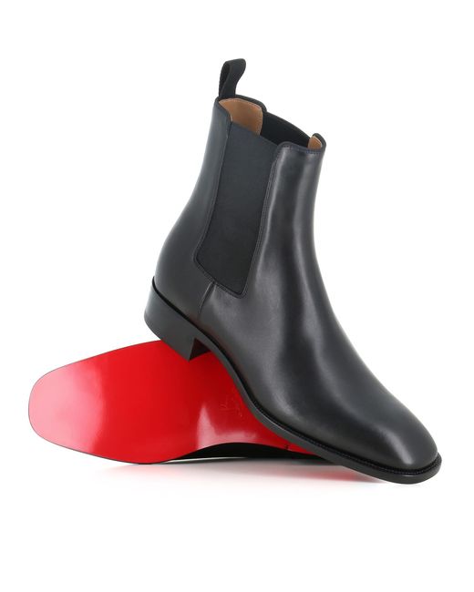 Christian Louboutin Black Chelsea Samson Flat for men