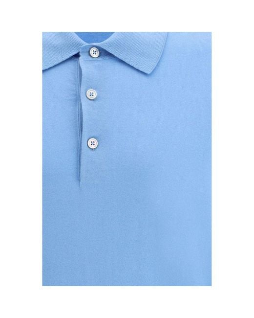 Tom Ford Blue Cotton Polo Shirt for men