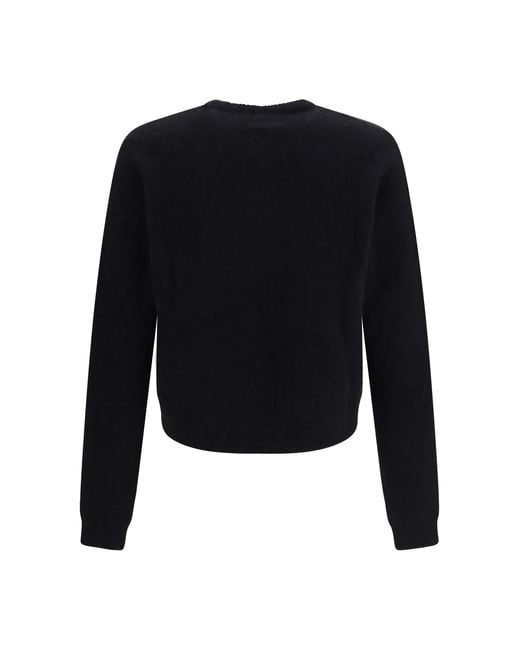 Rick Owens Black Round Neck Sweater for men