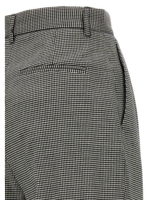 Rochas Gray Houndstooth Pants W Po Ea