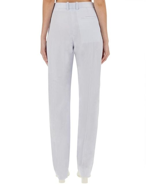 Bottega Veneta Gray Trousers Straight Cut Viscose
