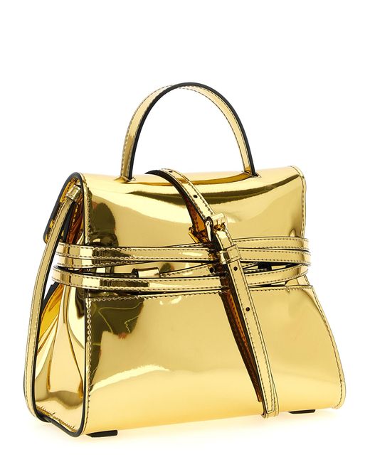Moschino Metallic Tie Me Handbag