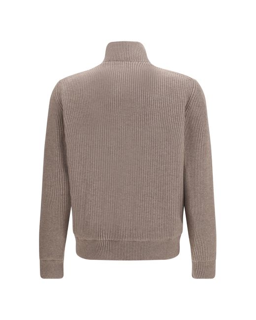 Brunello Cucinelli Gray Suede Jacket Calf Leather Bos Taurus for men
