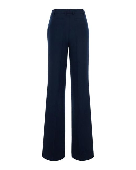 Le Plain Blue Straight Trousers