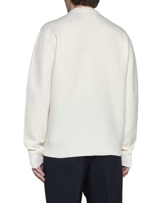 Jil Sander White Sweater for men