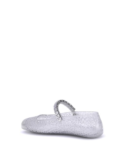 Jimmy Choo White Jelly Ballerinas Thermoplastic Polyurethane