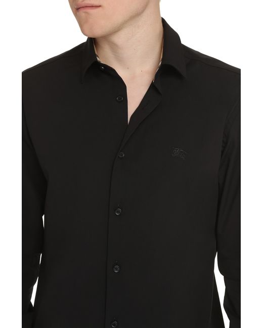 Burberry Black Cotton Shirt for men