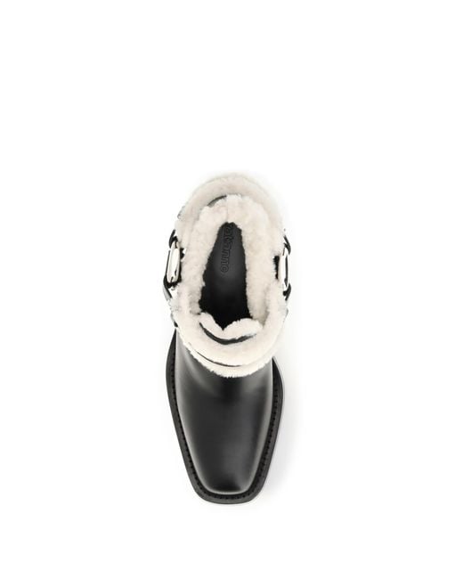 Rabanne White Biker Ankle Boot
