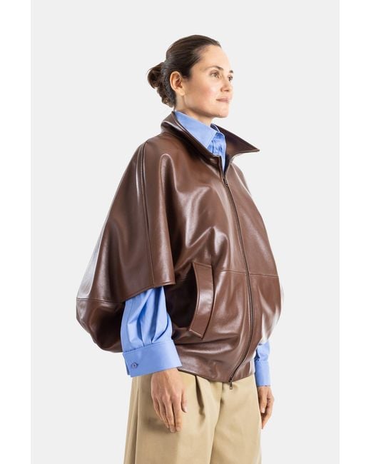 Balenciaga Blue Cocoon Jacket Leather