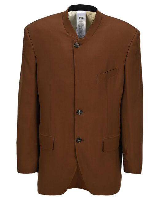 Magliano Brown Single Breast Blazer for men