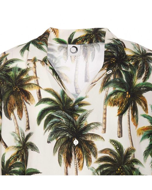 Endless Joy Metallic Palm Short Sleeves Shirt for men