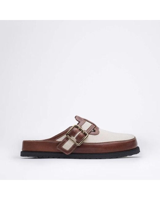 Birkenstock Brown Boston Bold Canvas 1774 (Regular) Sandal for men