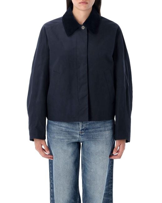 A.P.C. Blue Becca Cropped Jacket