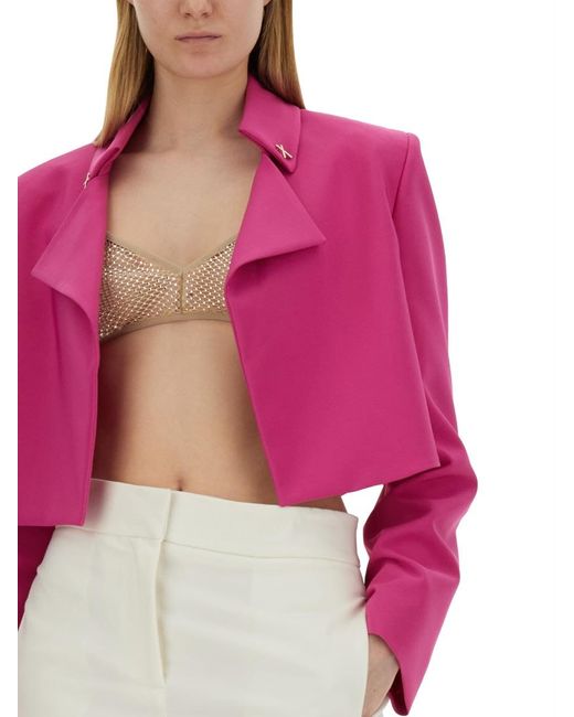Genny Pink Cropped Jacket