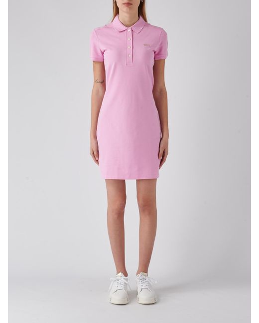 Lacoste Pink Cotton Dress