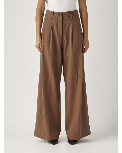 Nine:inthe:morning Brown Petra Chinos Trousers