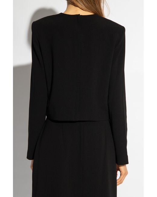 Theory Black Top With Padded Shoulders