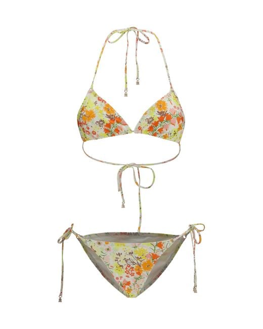Zimmermann Metallic Solstice Bikini Polyamide; Elastane Swimwear