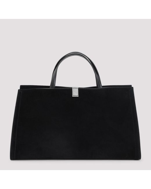 Phoebe Philo Black Kit Cabas Medium Shoulder Bag Suede Calf Leather